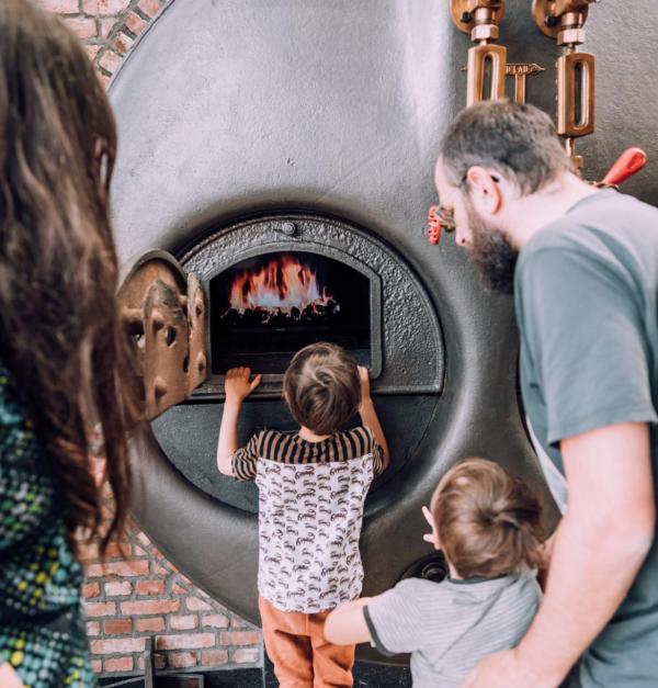 Familie in het Speelkaartenmuseum